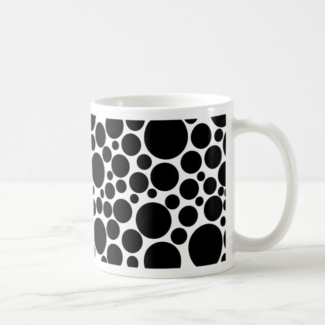 Spotty Black on White Kaffemugg (Höger)