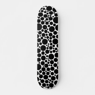 Spotty - Black on White Skateboard Bräda 19,5 Cm