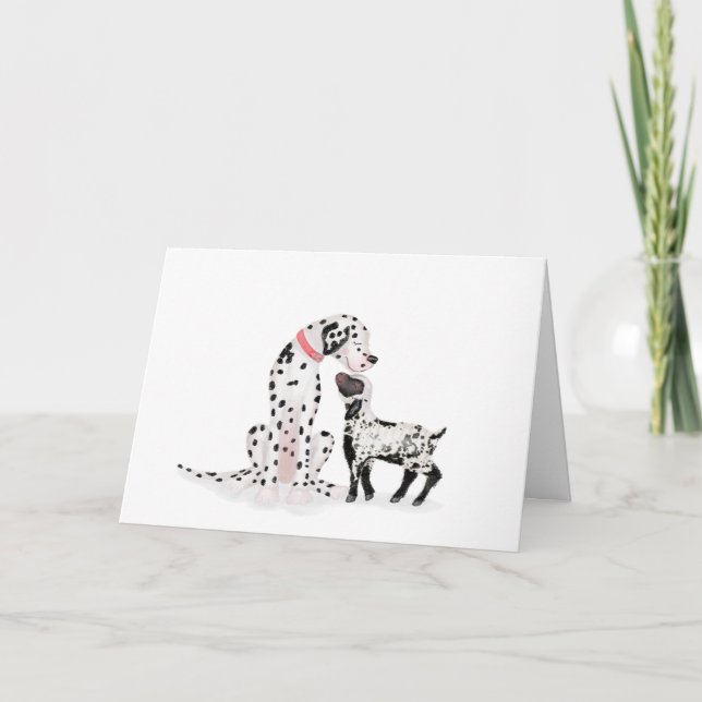 Spotty dalformation och lamm Mors dag-kort Kort (Framsida)