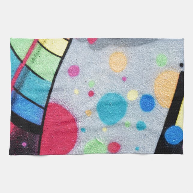 spotty graffiti kökshandduk (Horisontell)