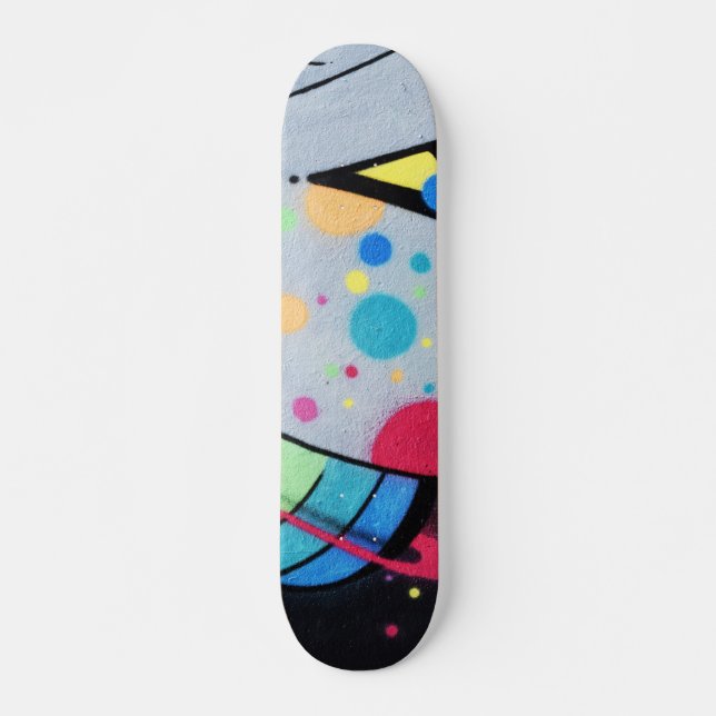 spotty graffiti mini skateboard bräda 18,5 cm (Framsida)