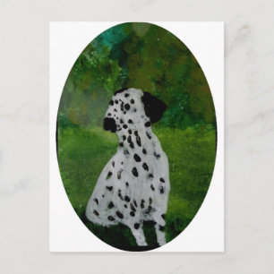 Spotty Hund Art Dalmatian Vykort