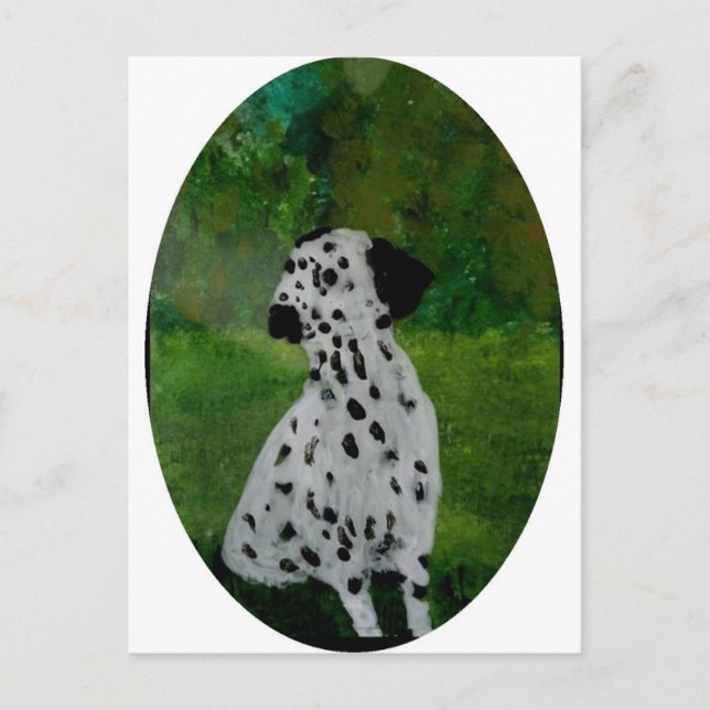 Spotty Hund Art Dalmatian Vykort (Framsida)