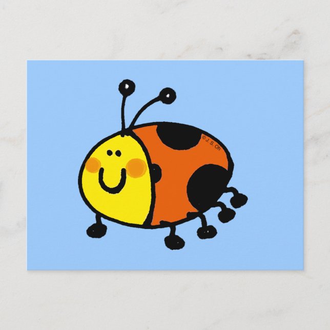 Spotty ladybug vykort (Framsida)
