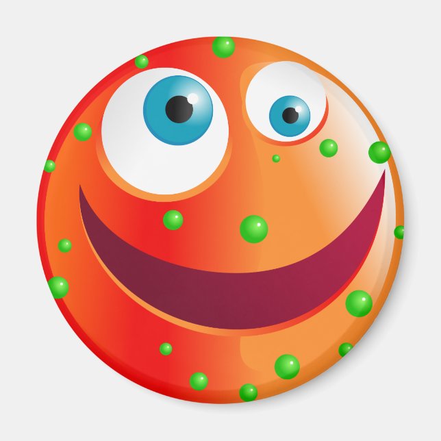 Spotty Red Smilie Magnet (Framsidan)