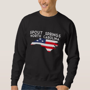 Spout Vår North Carolina USA State America Tra Lång Ärmad Tröja