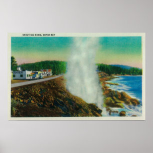 Spouting Horn i Depoe Bay, Oregon Poster