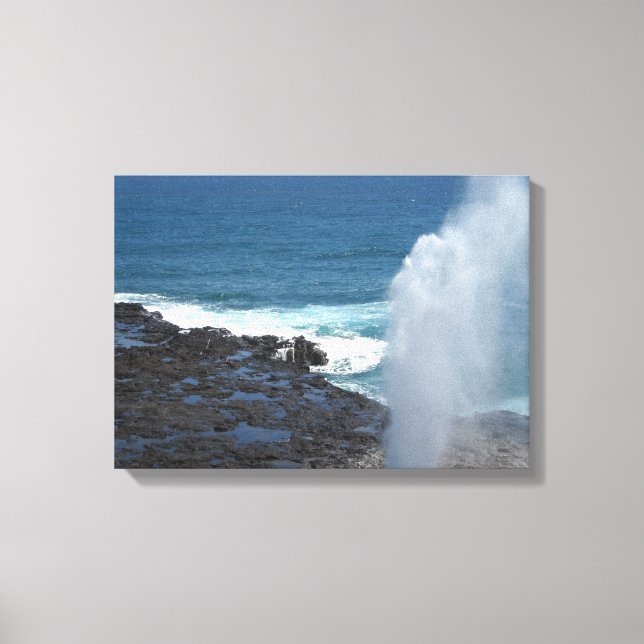 Spouting Horn på Kauai, Hawaii Canvastryck (Framsida)
