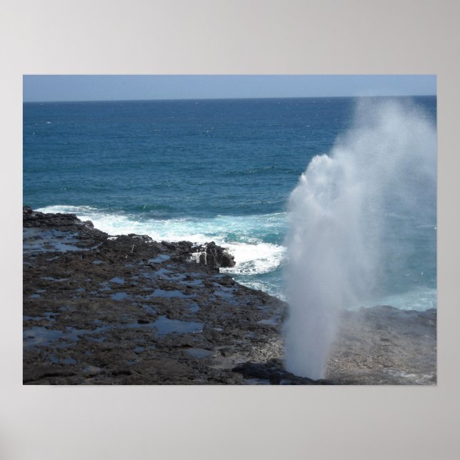 Spouting Horn på Kauai, Hawaii Poster (Framsidan)