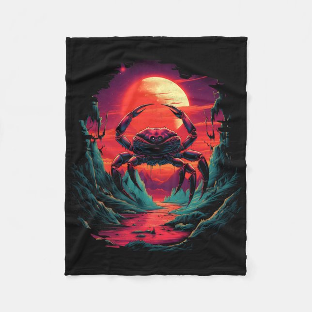 Spoved Crab Halloween Crab Costume Småbarn Fleecefilt (Framsidan)