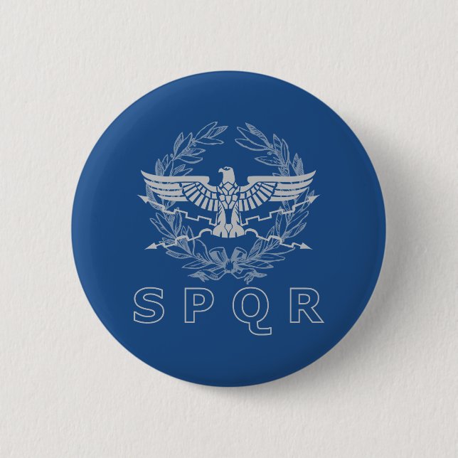 SPQR Den romerska rikets emblemknapp Knapp (Framsida)