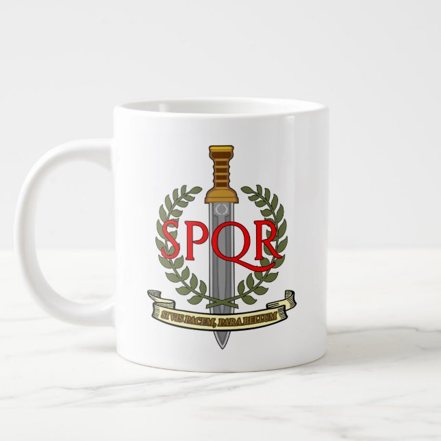 SPQR Gladius - Senatus Populusque Romanus  Jumbo Mugg (Vänster)