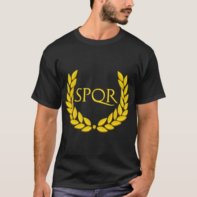 SPQR Lila Roman Empire T Shirt (Framsida)