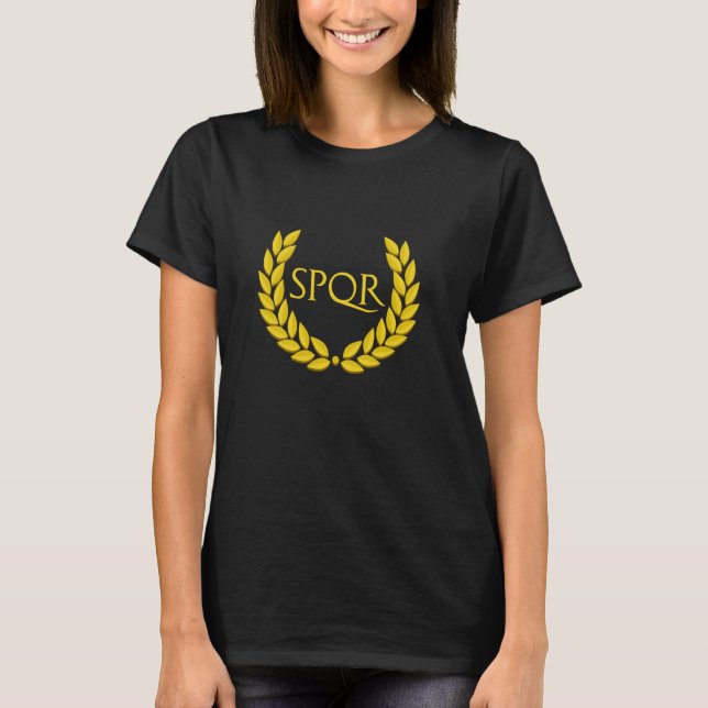 SPQR Lila Roman Empire T Shirt (Framsida)