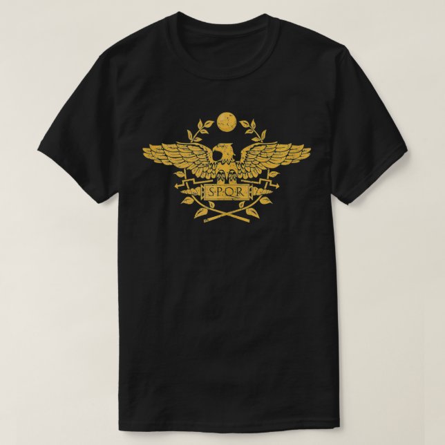 SPQR Roma Caput Mundi Roma Invicta Roman Empire T Shirt (Design framsida)