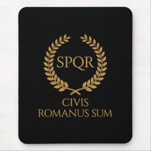 SPQR romersk emblem – Civis Romanus Sum lagerkrans Musmatta