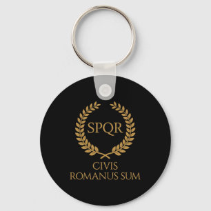 SPQR romersk emblem – Civis Romanus Sum lagerkrans Nyckelring