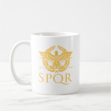 SPQR Romersk Örn Emblem Klassisk Kaffe Mugg