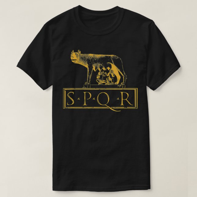 SPQR: Romsenaten Lupa Capitolina T Shirt (Design framsida)