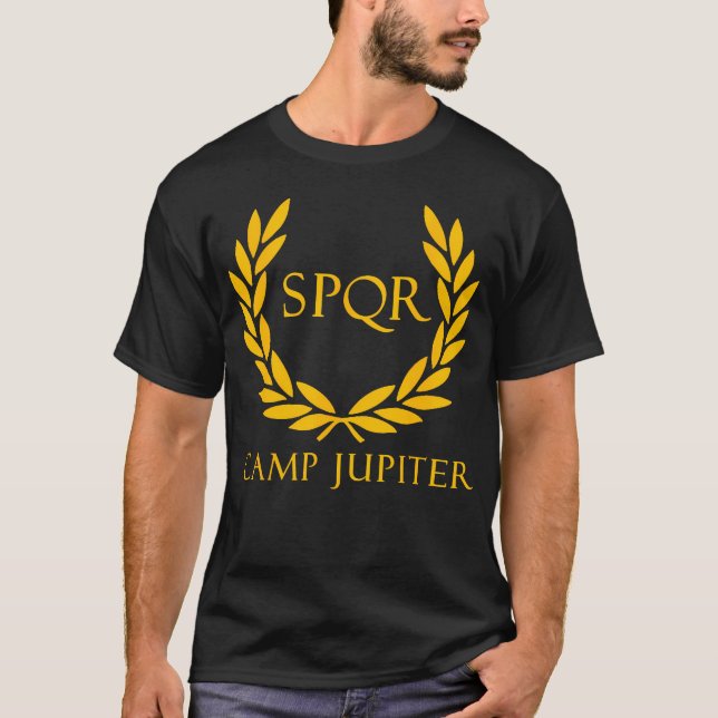 Spqr Senatus Populus Que Romanus Camp Jupiter T Shirt (Framsida)