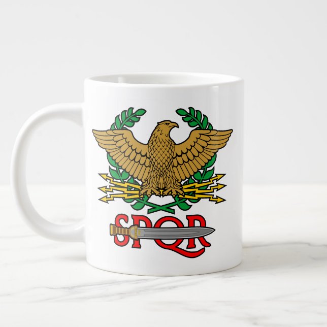 SPQR Senatus Populusque Romanus  Jumbo Mugg (Vänster)