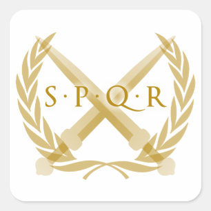 SPQR-symbol Fyrkantigt Klistermärke