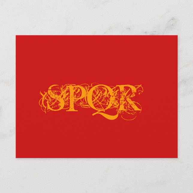 "SPQR Traditional Färg vycard" Vykort (Framsida)