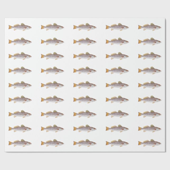 Spräcklig forell - prickiga Seatrout som slår in Presentpapper (Platt)