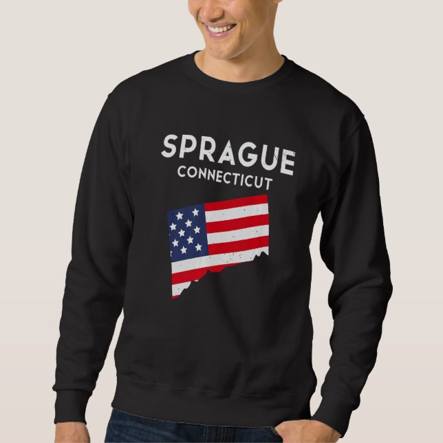 Sprague Connecticut USA State America Travel Conne Lång Ärmad Tröja (Framsida)