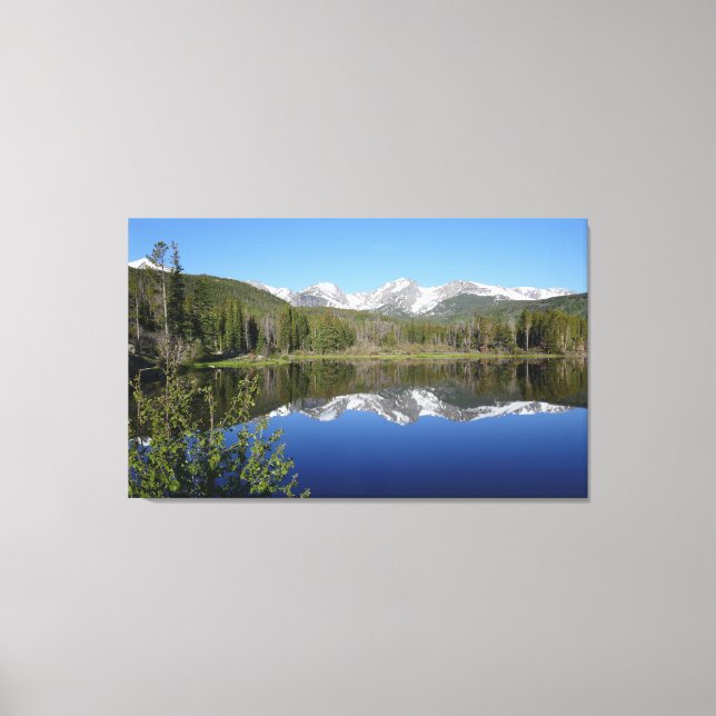 Sprague Lake I i Rocky Mountain National Park Canvastryck (Framsida)