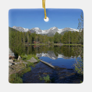 Sprague Lake II vid Rocky Mountain National Park Julgransprydnad Keramik