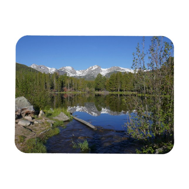 Sprague Lake II vid Rocky Mountain National Park Magnet (Horisontell)