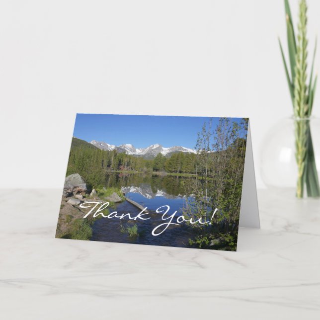 Sprague Lake II vid Rocky Mountain National Park Tack Kort (Framsida)