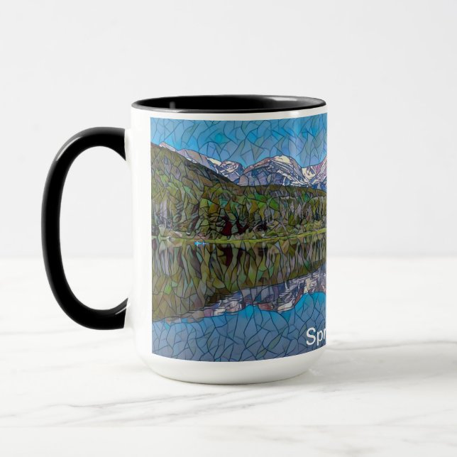 Sprague Sjö i Rocky Mountain National Park Mugg (Vänster)