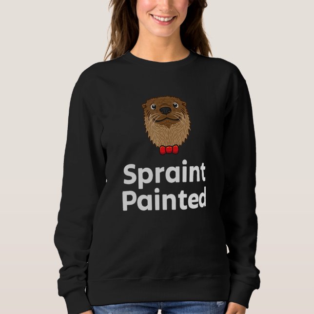 Spraint Paint Otter   Otter Humor Joke T Shirt (Framsida)