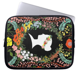 Språk av blommabärbar dator 10" fodral