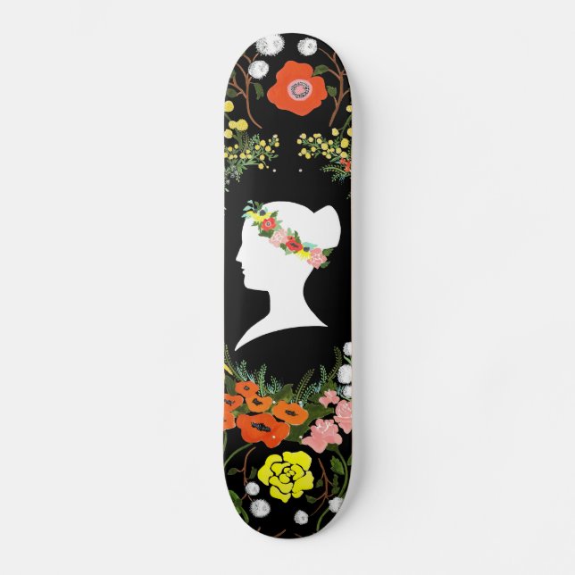 Språk av blommaskateboarden skateboard bräda 21,5 cm (Framsida)