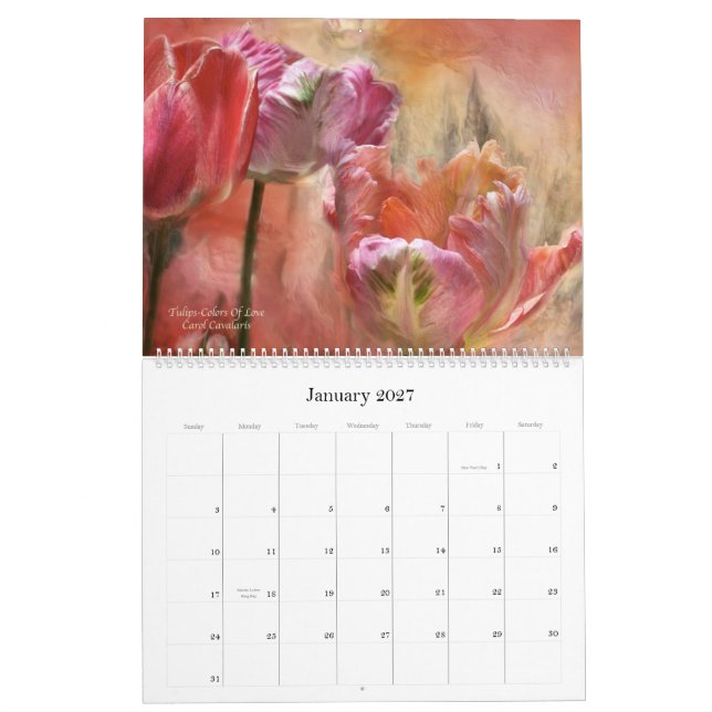 Språk av blommor - romansk kalender 2012 (Jan 2027)