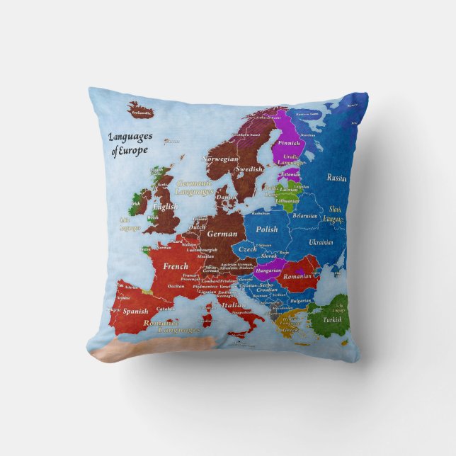 Språk av Europa kudder Kudde (Framsida)