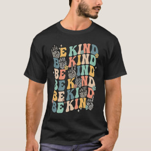 Språk för Groovy BE-signatur ASL Finger-stavning K T Shirt