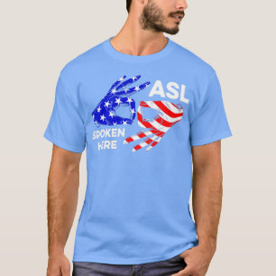 Språk för signatur i ASL-klass: Högre Studenten de T Shirt