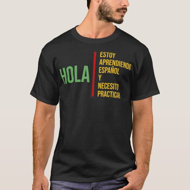Språk för Student Practice Learning Gi T Shirt (Framsida)