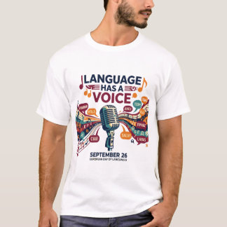 Språk Har En Röst Musik Europeiska Dagen T Shirt