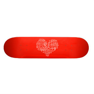 Språk i Kärlek Heart Skateboard Bräda 20 Cm