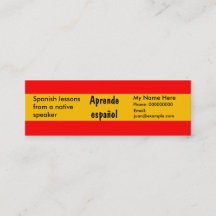 Språk i spanska - reklamkort