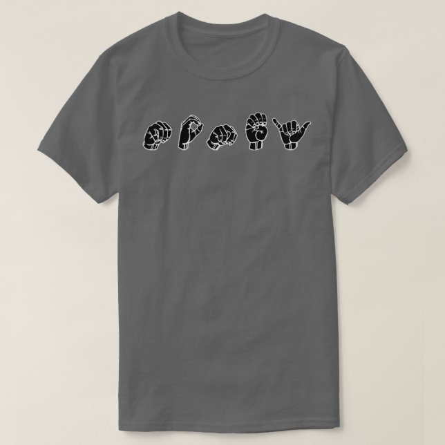 Språkdesign för MONEY ASL-signatur 5 T Shirt (Design framsida)