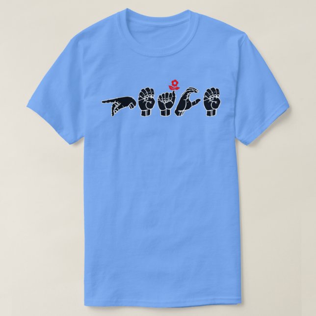 Språkdesign för PEACE ASL 1 T Shirt (Design framsida)