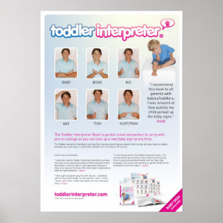 Språkdiagram för Baby-tecken Poster