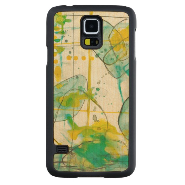 Språkigt Stänk I Carved Lönn Galaxy S5 Slim Skal (Baksidan)