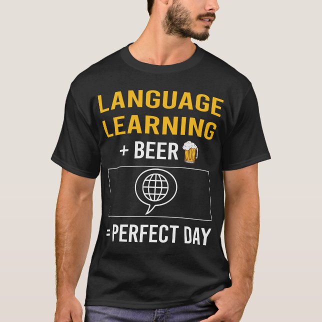 Språkinlärning i Beer Day T Shirt (Framsida)